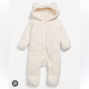 Cream Sherpa zip up for baby size 6-12 months